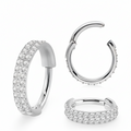 Aro con circonitas swarovski y cierre Click Titanio F136