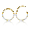 Aro cierre clicker con circonitas swarovski Titanio F136